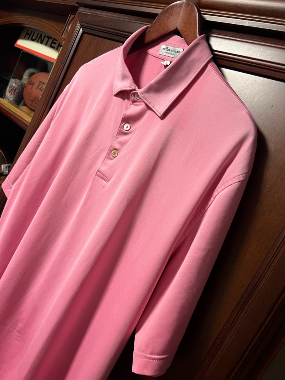 Peter Millar Summer Comfort Soft Lightweight Stretch Tropical Coral Golf Polo!